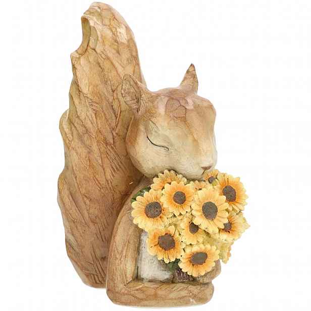 Figurka Veverka Hnědá Boho Na Halloween Podzim Ozdoba Dekorace 26 cm