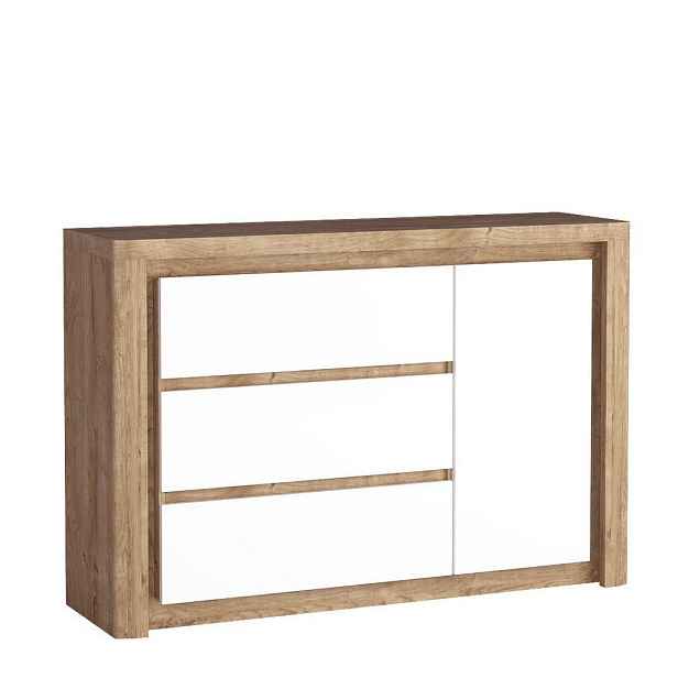 MASSENO KOMODA VARUS, 144/97,5/40,5 cm se 3 zásuvkami, počet dvířek: 1, dekor dub