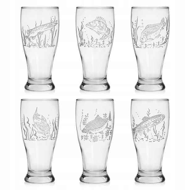 Rybářské sklenice, pivní krýgle 500 ml (BRO29) 6 ks