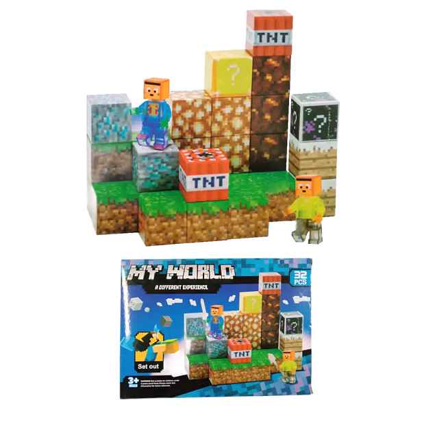 Toybit Magnetická stavebnice Minecraft TNT Creative world MSTB2296