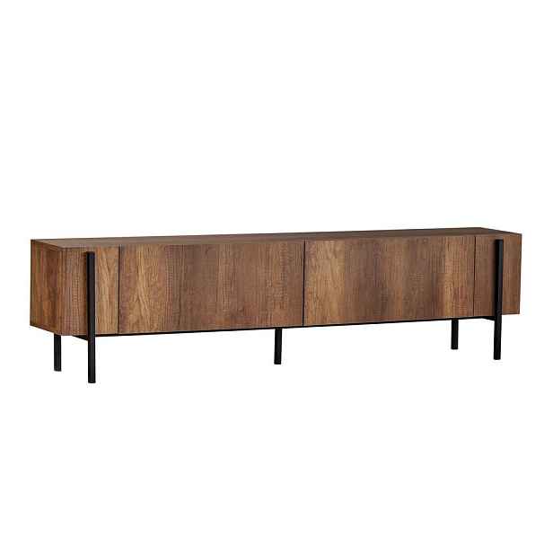TV stolek v dekoru ořechu v tmavě přírodní barvě 180x45x30 cm Nexus – Kalune Design