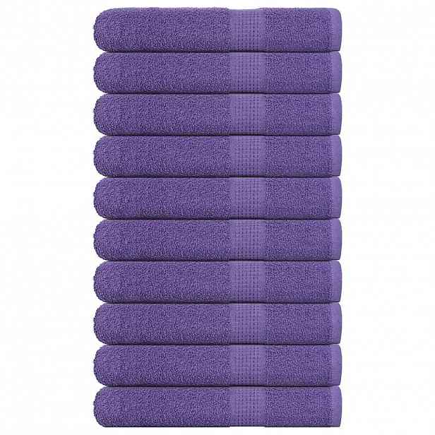 vidaXL Saunové osušky FROGN 10 ks fialové 80x200 cm 360 g/m²