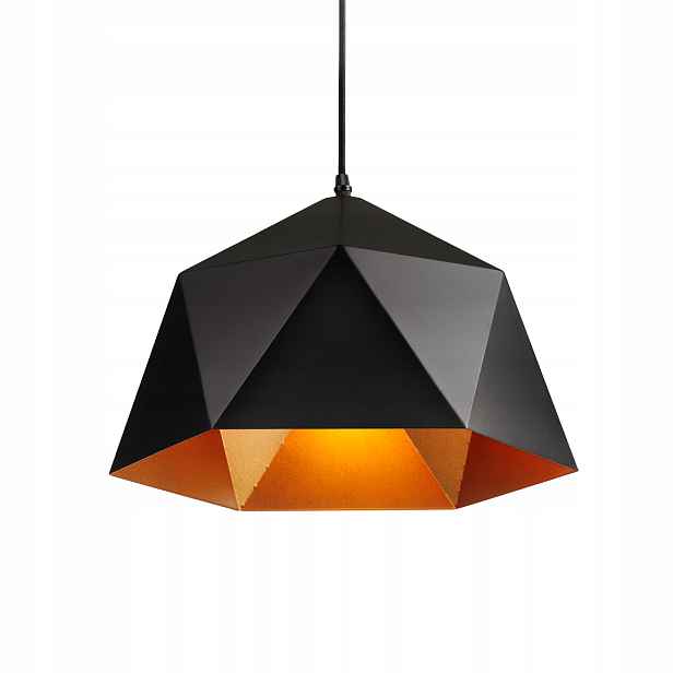 Závěsná Lampa Musubi Zlato Černá Diamant Stropní E27