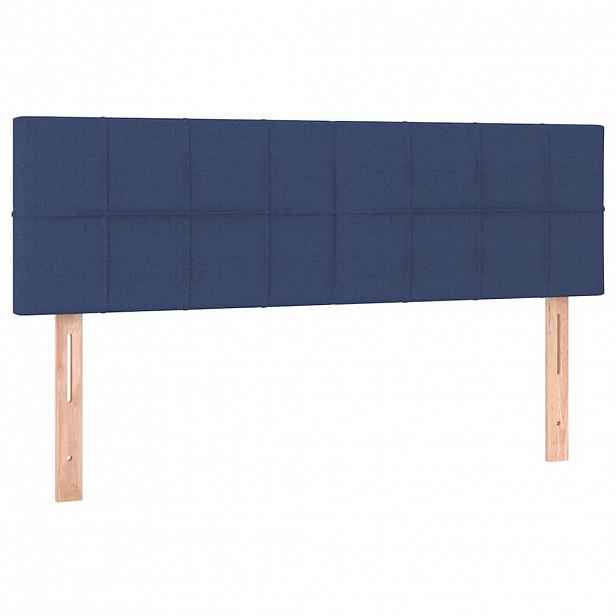 vidaXL Čela postele modrá 144x5x78/88 cm látka