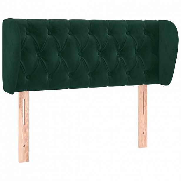 vidaXL Čelo postele typu ušák tmavě zelené 93x23x78/88 cm samet