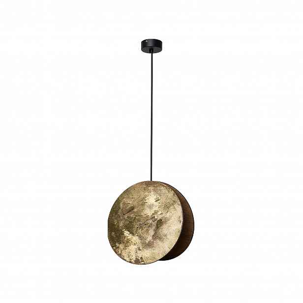 Dekorativní závěsná lampa glamour zlatá černá do obývacího pokoje