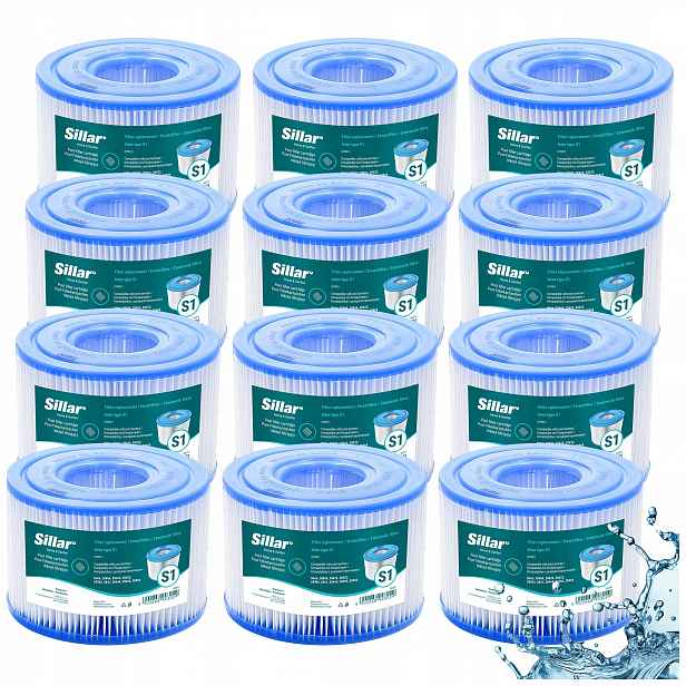 Filtr do bazénu pro čerpadlo 28404 28422 do PureSpa, náhradní Intex typ S1 12x