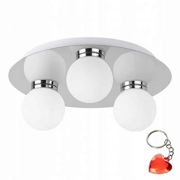 Stropní svítidlo do koupelny 3x28W, skleněné koule IP44 Becca 2113 Rabalux