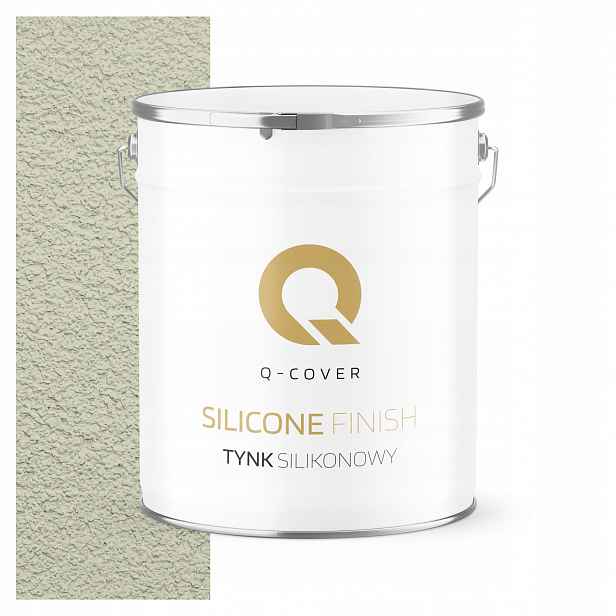 Silikonová Fasádní Omítka Bílá W Zelená F481 7 Kg Granulace 1.5 mm