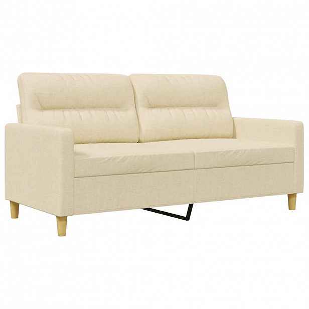 vidaXL 2místná pohovka krémová 140 cm textil