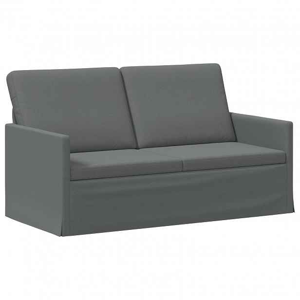 vidaXL Pohovka pro 2 osoby Tmavě šedá 150 x 81 x 82 cm Textil