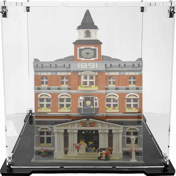 Vitrína s černou základnou pro Lego 10224 Creator Expert Radnice