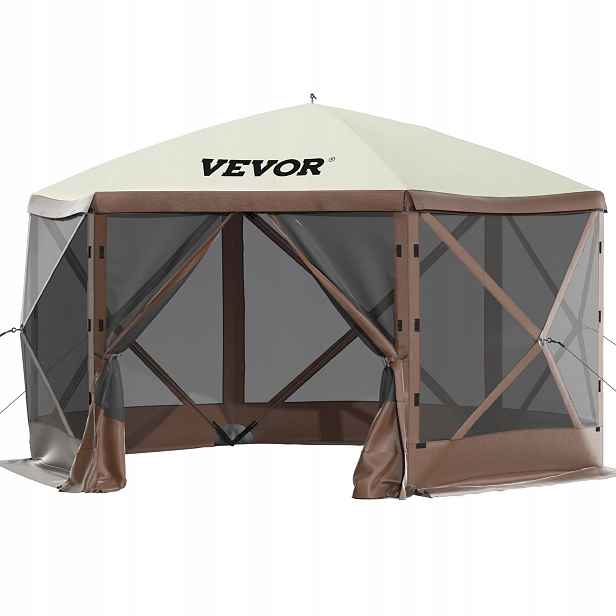 Zahradní pavilon stan hnědý 3,05x3,05 m moskytiéra Oxford 300D 1500 mm