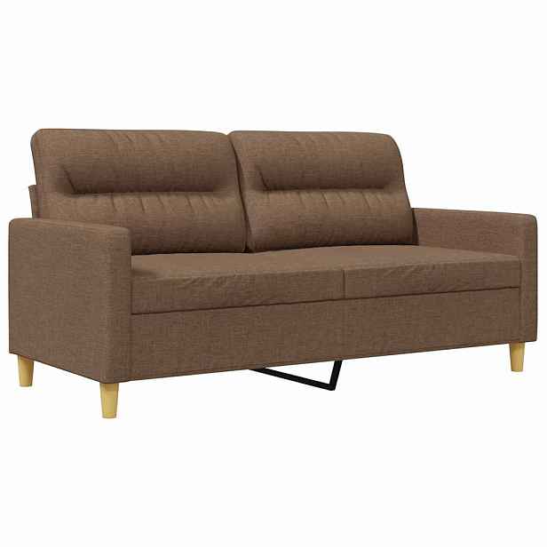 vidaXL 2místná pohovka hnědá 140 cm textil