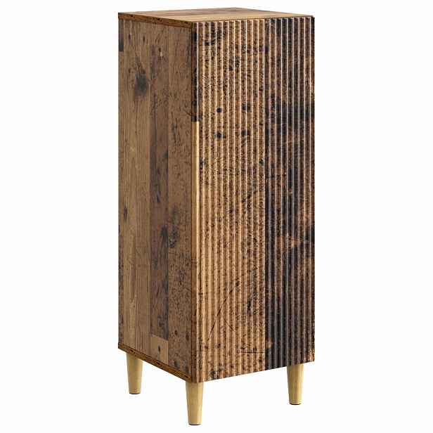 vidaXL Servírovací skříň Staré dřevo 33 x 34,5 x 90 cm