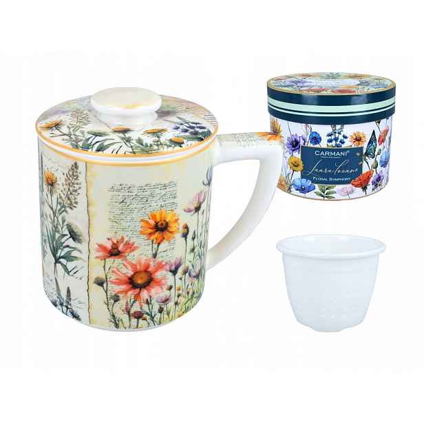 Hrnek s konvičkou a víčkem L. Lozano, Herbal Harmony (carmani)