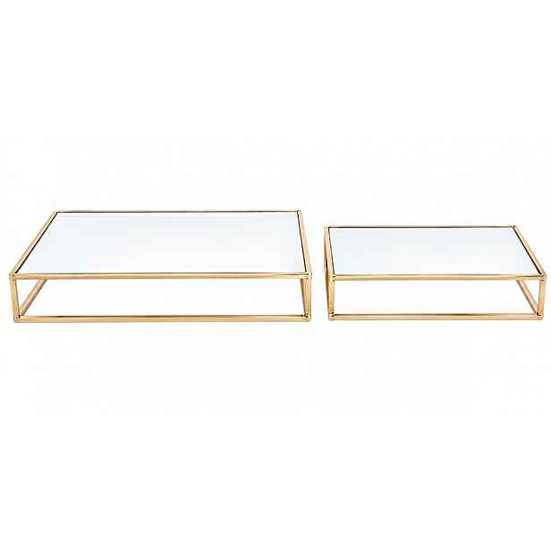 Set Pater Obdélníkových Zlatých Podnosů QW-001 podnos Podnos na sladký stůl