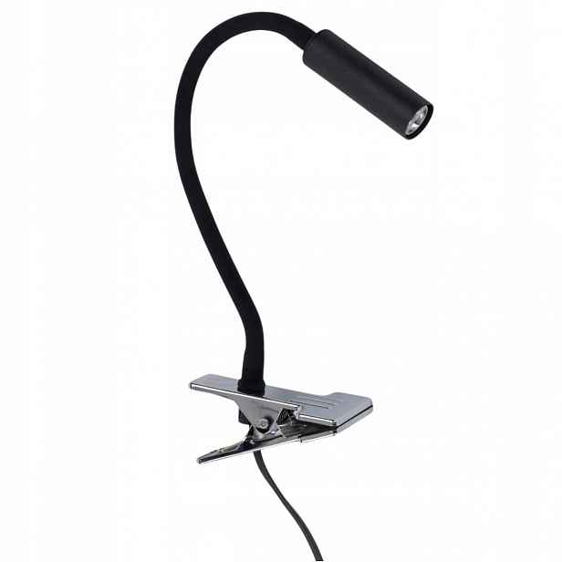 Stolní Lampa Lagos Černá 1XG9 Na Klips moderní do čtecí kanceláře