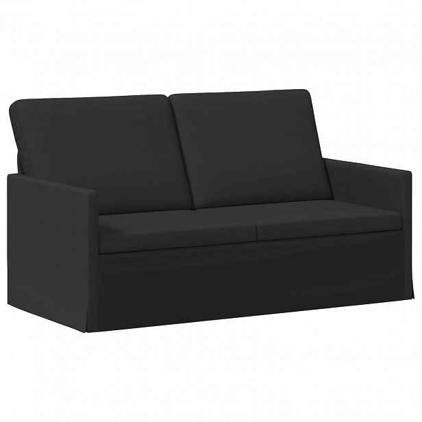 vidaXL Pohovka pro 2 osoby Černá 150 x 81 x 82 cm Textil