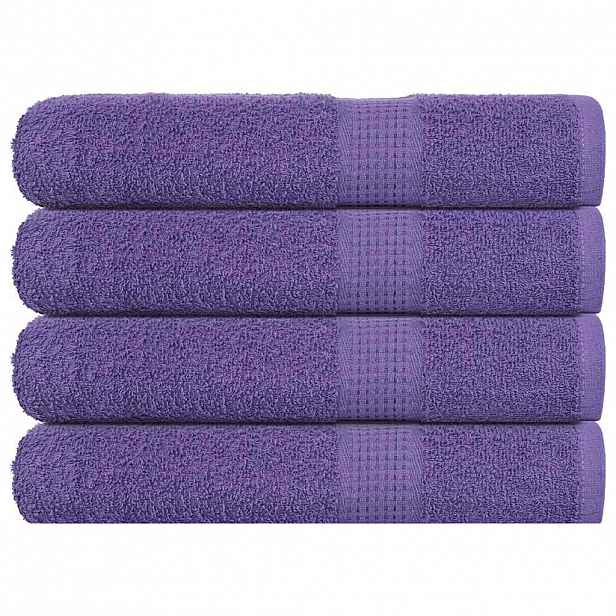 vidaXL Ručníky FROGN 4 ks fialové 100x200 cm 360 g/m²