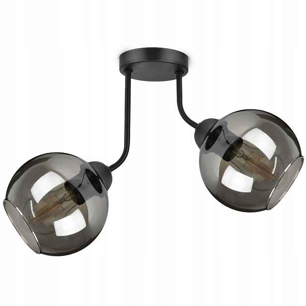 Závěsná lampa Lustr Dvě skleněné Led koule