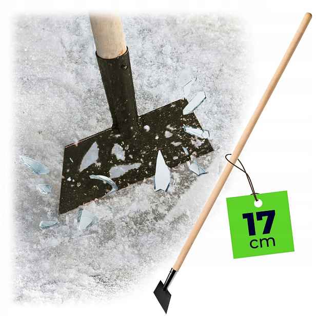 Skúpač Ledu Kovový Rozkovávač Ostrý Pevný S Násadou 17 cm