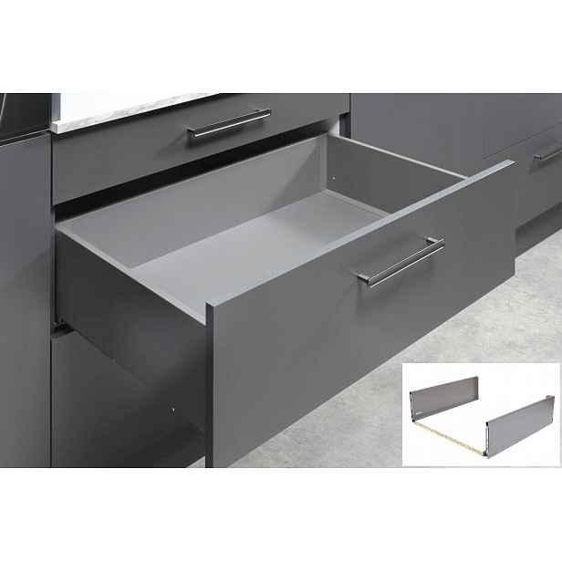 Šuplík Hafele Matrix S Slim 2.0 Vyšší H167 300 Šedá matná