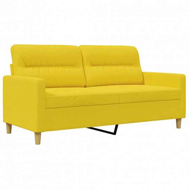 vidaXL 2místná pohovka světle žlutá 140 cm textil