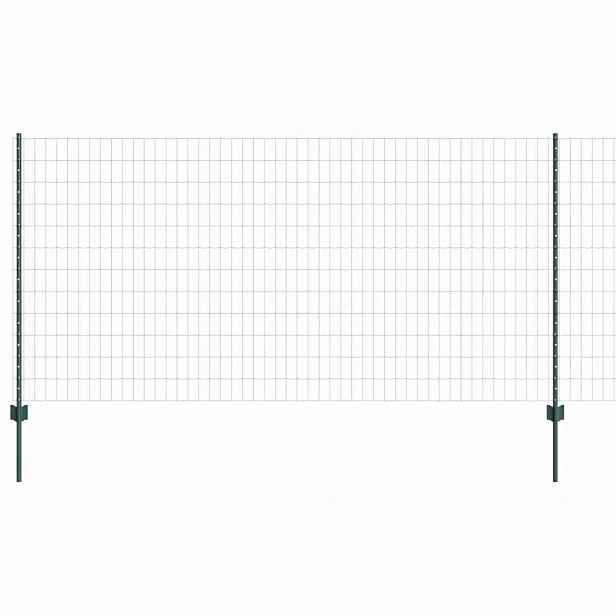 vidaXL Euro plot s pilotem 25 x 1,2 m Ocel potažená PVC Zelená