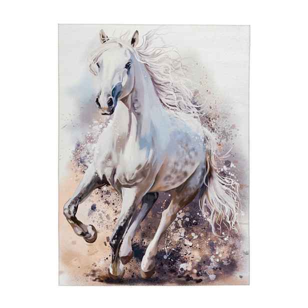 Dětský kusový koberec Torino kids 235 WHITE HORSE, 80x120, bílá, dětský pokoj, Obsession