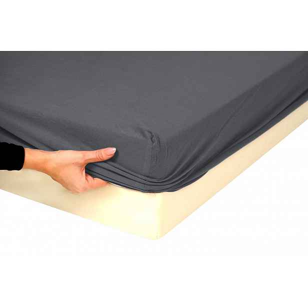 Dreamy Cotton Stretch Tmavě šedá, 30 cm Barevné provedení: Tmavě šedá, Velikost: 90x200x30