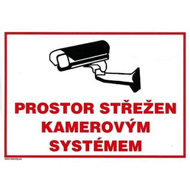 Tabule zákazová Prostor střežen kamerovým systémem A4