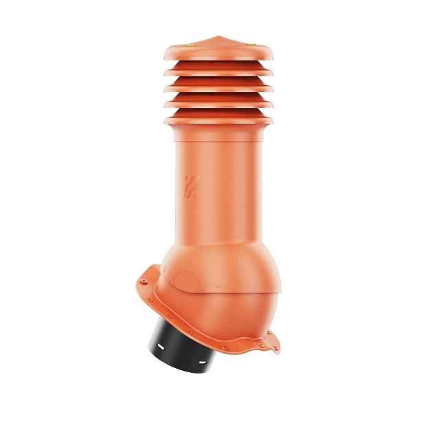 Větrací komín HiVent pro plechovou střešní krytinu, profil F, 150 mm, cihlový