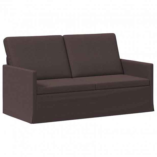 vidaXL Pohovka pro 2 osoby Tmavě hnědá 150 x 81 x 82 cm Textil