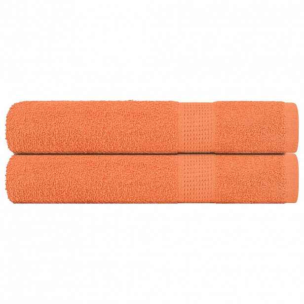 vidaXL Saunové osušky FROGN 2 ks oranžové 80x200 cm 360 g/m²