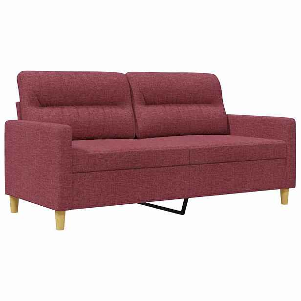 vidaXL 2místná pohovka vínová 140 cm textil