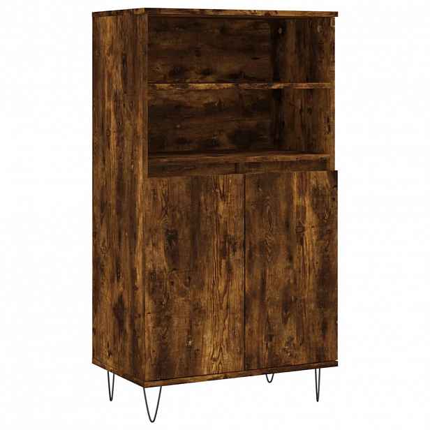 vidaXL Skříň highboard kouřový dub 60 x 36 x 110 cm kompozitní dřevo