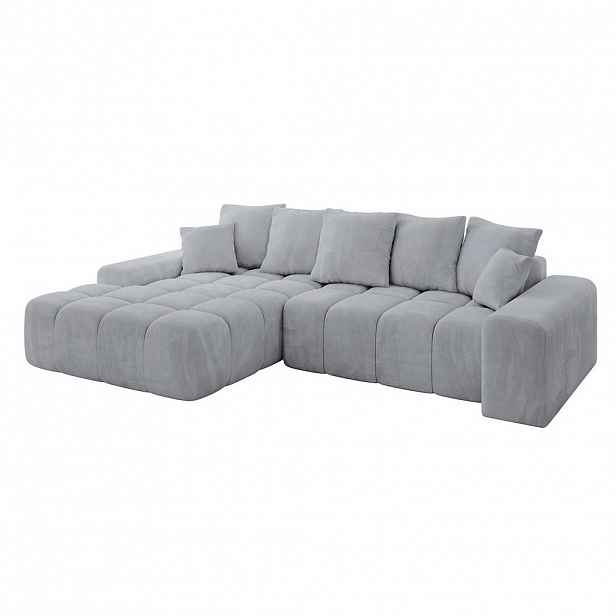 ALTDECOR ROHOVÁ SEDAČKA s otomanem vlevo ENSI-L - 267x164x69 cm titanová barva