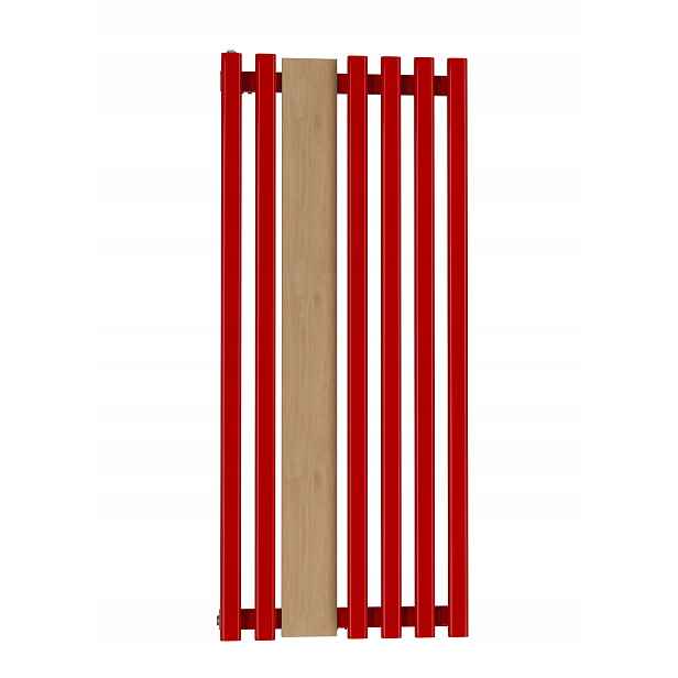 Dekorativní radiátor Rio wood 180x60 Červený