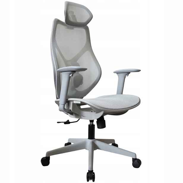 Ergonomické kancelářské síťované křeslo šedé nastavitelné 150 kg Spacetronik