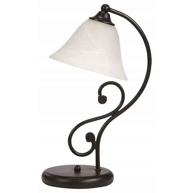 Rabalux Dorothea Stolní lampa E14, černá matná, sklo sklo