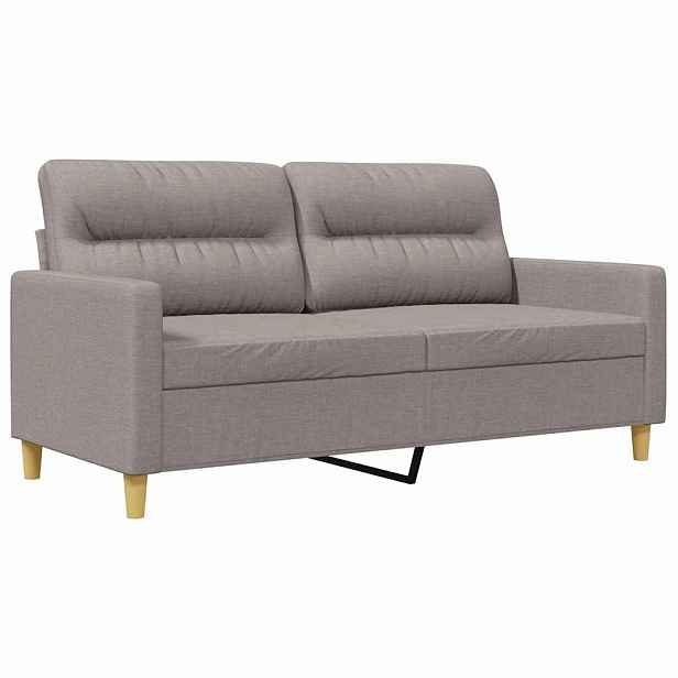 vidaXL 2místná pohovka taupe 140 cm textil