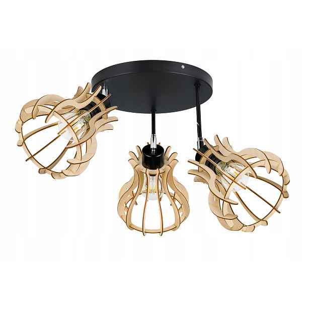 Stropní lampa stropní svítidlo lustr Loft Pohyblivé dřevo 3