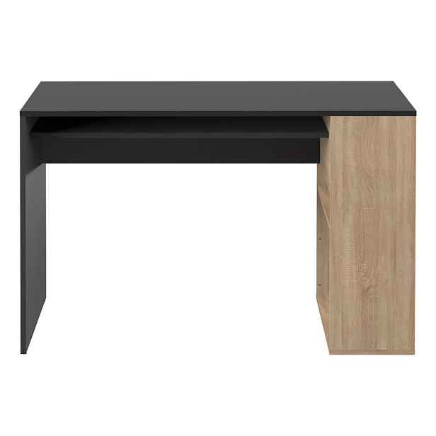 Černý pracovní stůl v dekoru dubu 114x50 cm Yale - TemaHome