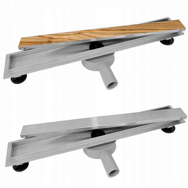 Lineární Odtok 90cm 2v1 Pod Dlaždice Otočný Siphon