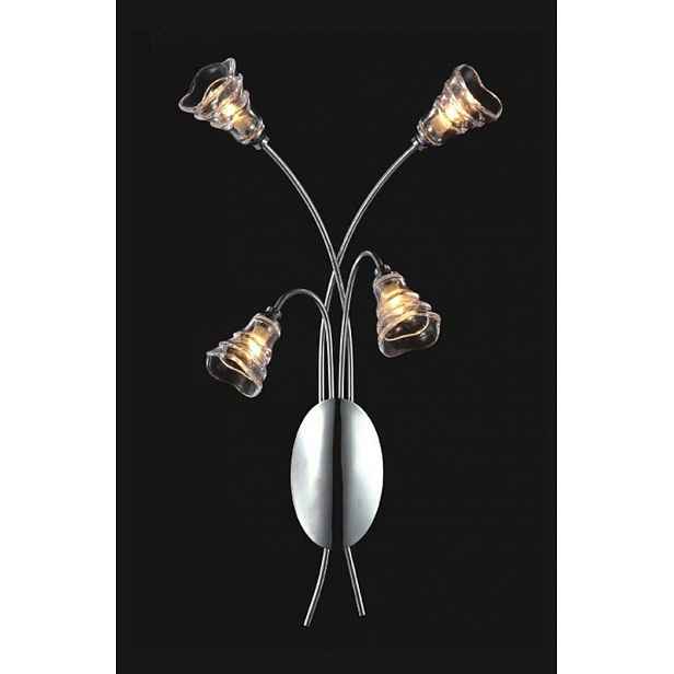 Nástěnná lampa Branch Chrom Průhledný stínidlo Elegantní Italux