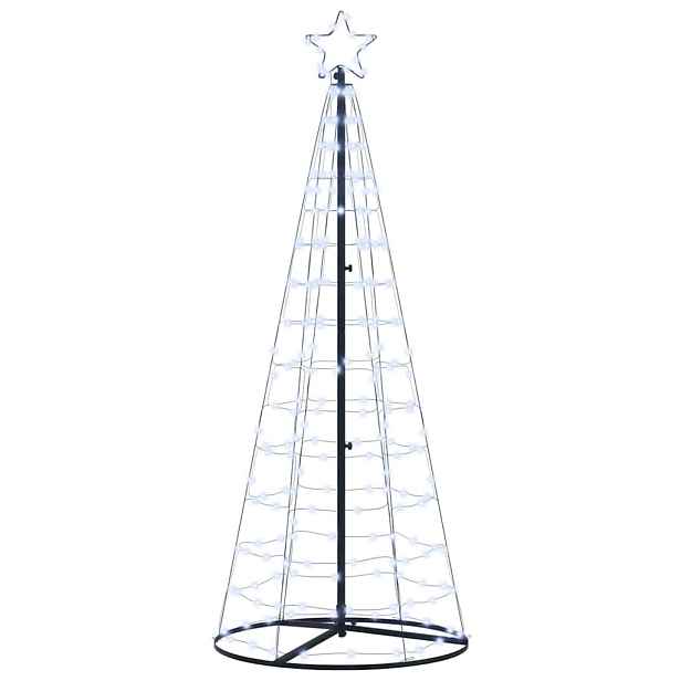 vidaXL LED vánoční strom EKENAS 250 cm 390 LED Studená bílá Ocel