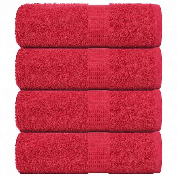 vidaXL Ručníky FROGN 4 ks červené 30x30 cm 360 g/m²