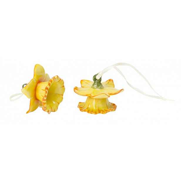Villeroy & Boch Mini Flower Bells sada 2 ks porcelánových zvonečků, narcisy 14-5487-5522