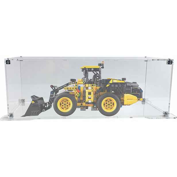 Vitrína s podstavcem Drewlandia pro stavebnici Lego 42209 Technic Volvo L120
